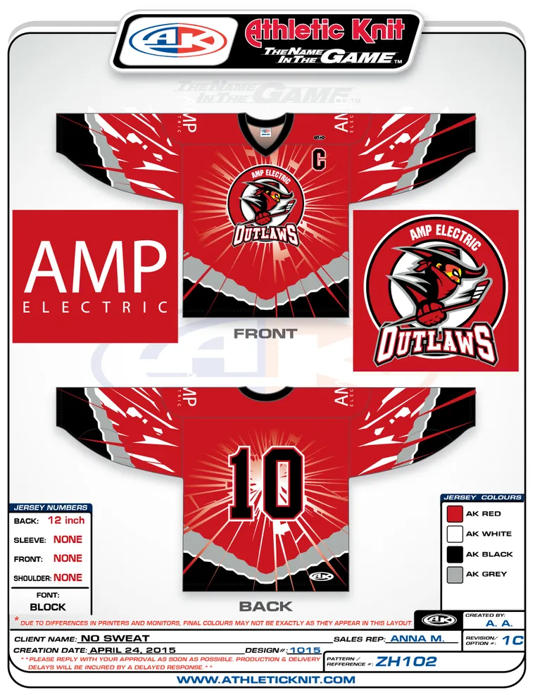 A custom Athletic Knit team jersey design mockup